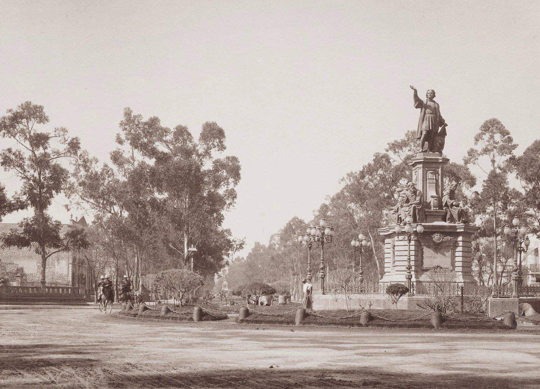 Monumento a Cristóvão Colombo, criado pelo artista Charles Cordier em 1877.