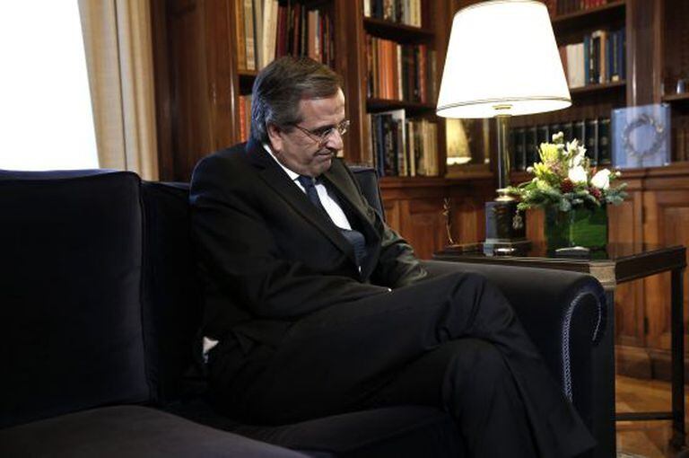 Andonis Samaras, primeiro-ministro grego, em Atenas.