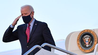 O presidente dos EUA, Joe Biden, antes de embarcar para Delaware nesta sexta-feira.
