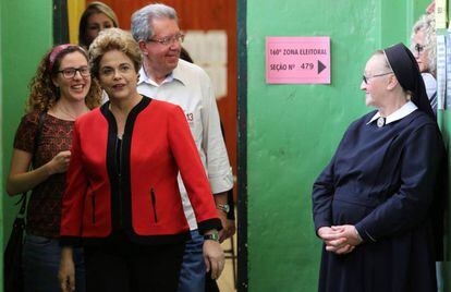 Dilma no domingo passado em Porto Alegre.