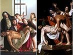 Recriação de ‘O Sepultamento de Cristo’', de Caravaggio (1602-1604).