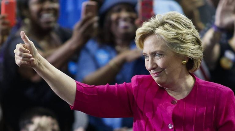 Clinton em um ato de campanha nesta sexta-feira.