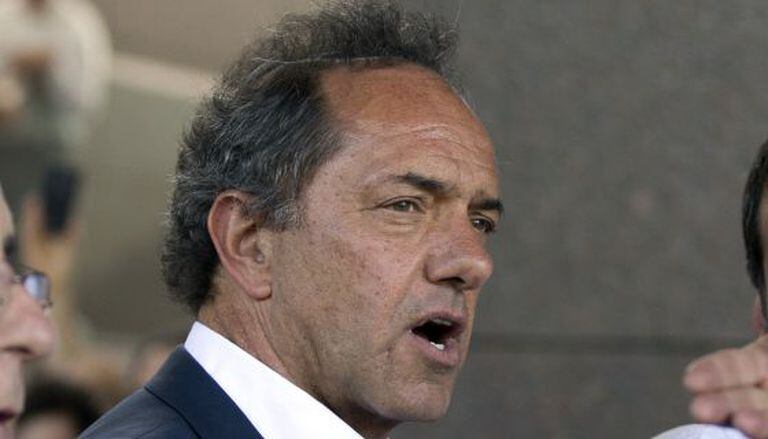 O candidato Daniel Scioli.