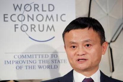 Jack Ma, fundador do Alibaba, em janeiro em Davos.