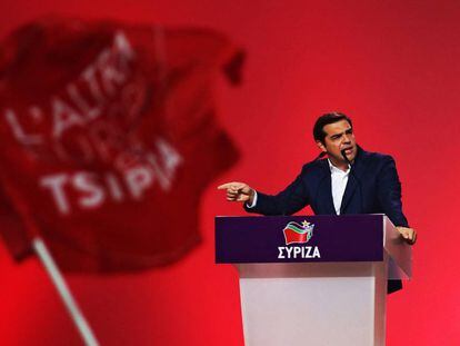 Alexis Tsipras, no congresso de Syriza.
