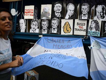 Protesto contra demiss&otilde;es do Centro Cultural Kirchner. 