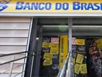 Agência do Banco do Brasil em greve em Brasília.