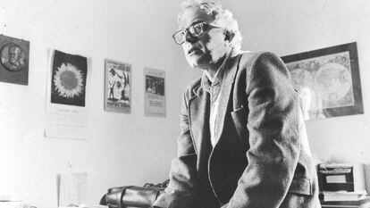 O prefeito Bernie Sanders em 1º de março de 1985, em seu escritório na Prefeitura de Burlington. Em vídeo, análise dos pontos fortes e fracos de Sanders como candidato nas primárias democratas.