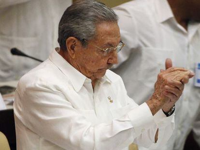 Raúl Castro neste sábado na Assembleia Nacional cubana.