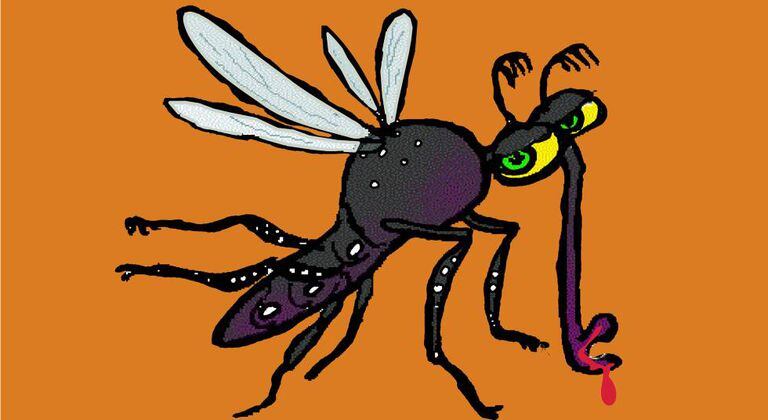 Ilustração de um 'aedes aegypti', o mosquito que transmite dengue, zika, febre amarela e chikungunya