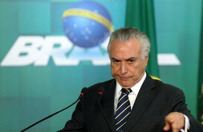 Temer, em evento no Planalto no dia 29.
