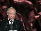 Vladímir Putin, durante su discurso el pasado 23 de enero en el Foro Mundial del Holocausto celebrado en Jerusalén.