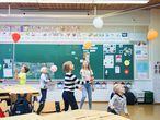 Niños en un aula de un colegio público de Helsinki. 