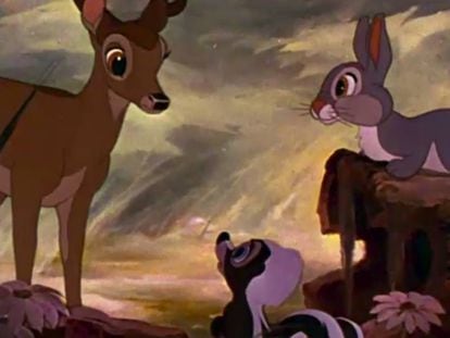 Um fotograma do filme 'Bambi'.