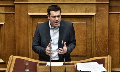 Tsipras, durante a apresentação das medidas.
