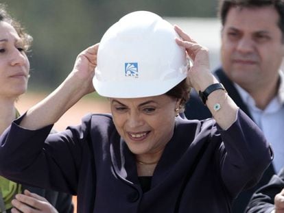 Dilma Rousseff visita um canteiro de obra em Campinas, na &uacute;ltima quinta.