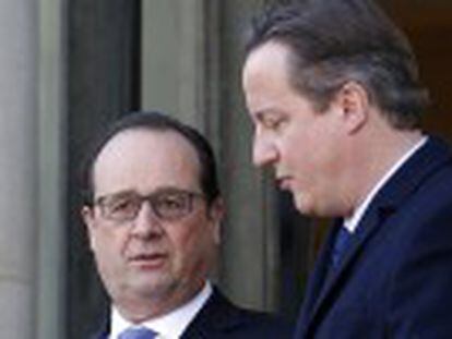 Ao lado de François Hollande, o premiê britânico disse que pedirá ao Parlamento do país o aval para bombardear os jihadistas