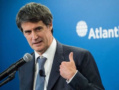 O ministro da Economia da Argentina, Alfonso Prat-Gay, durante um discurso em Washington, em 14 de abril.