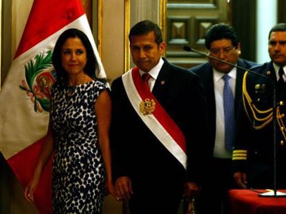 Nadine Heredia e seu marido, o presidente do Peru, Ollanta Humala.