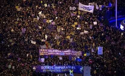 Centenas de milhares de manifestantes compareceram aos atos em Madri.