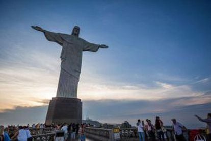O cartão postal mais famoso do Brasil, o Cristo Redentor, no Rio de Janeiro.