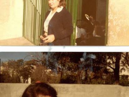 Carmen Sánchez García no colégio Nervión, nos anos oitenta.