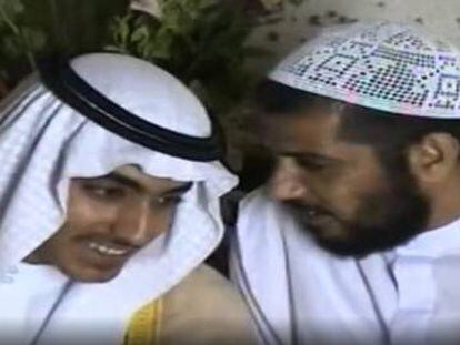 Hamza bin Laden (esquerda), em documentos difundidos pela CIA.