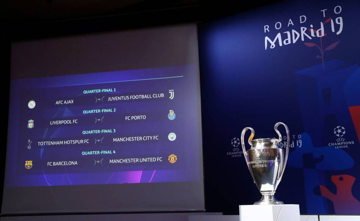 Estes são os confrontos das quartas de final da Champions League