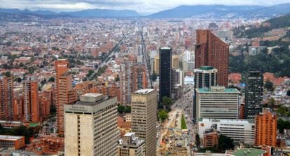 Vista da cidade de Bogotá.
