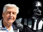 (FILES) This file photo taken on April 27, 2013 during a Star Wars convention in Cusset, central France, shows David Prowse, the British actor behind the menacing black mask of Star Wars villain Darth Vader, who died aged 85 his agent said on November 29, 2020. (Photo by Thierry ZOCCOLAN / AFP)