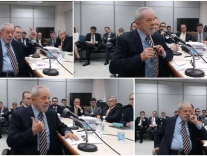 O ex-presidente Lula, ao depor ao juiz Sergio Moro em Curitiba nesta quarta-feira.