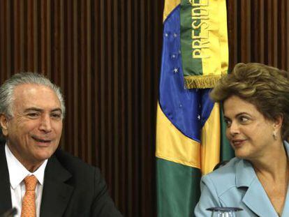 Dilma Rousseff e seu vice Michel Temer, em reunião no último dia 8.