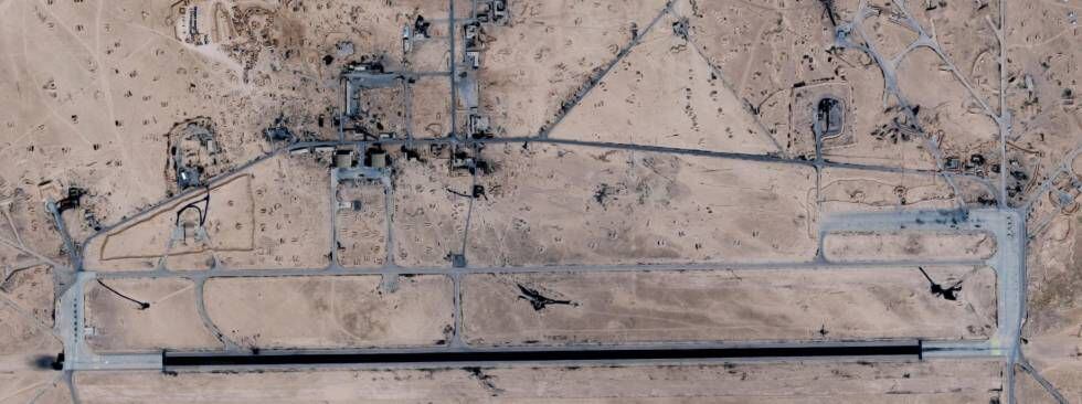 Imagem de satélite (Google Maps) do aeroporto atacado