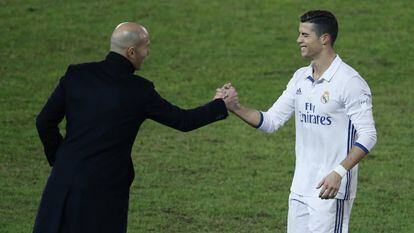 Zidane e Cristiano Ronaldo durante a final do Mundial.