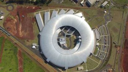 Vista aérea do Centro Nacional de Pesquisa em Energia e Materiais (CNPEM) de Campinas, que abriga o projeto Sirius.