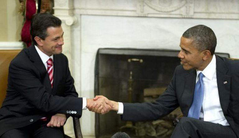 Enrique Peña Nieto e Barack Obama em um encontro no ano passado.