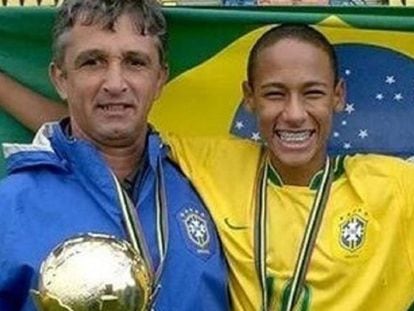 Lucho Nizzo e Neymar, em 2009.