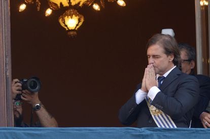O novo presidente do Uruguai, Luis Lacalle Pou, durante a posse.