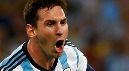 Messi com a camisa argentina.