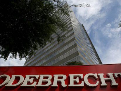 A sede central da empresa Odebrecht em São Paulo, Brasil.