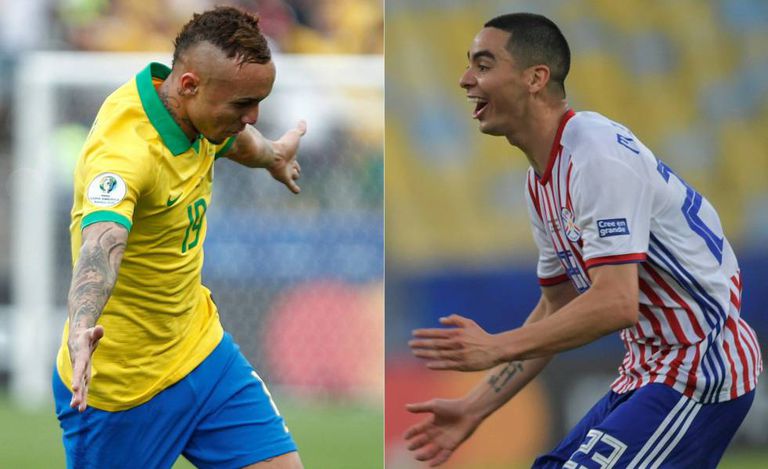 Everton e Miguel Almirón são destaques de Brasil e Paraguai nesta Copa América.