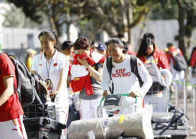 Parte da delegação chinesa já desembarcou na Vila Olímpica, no Rio.