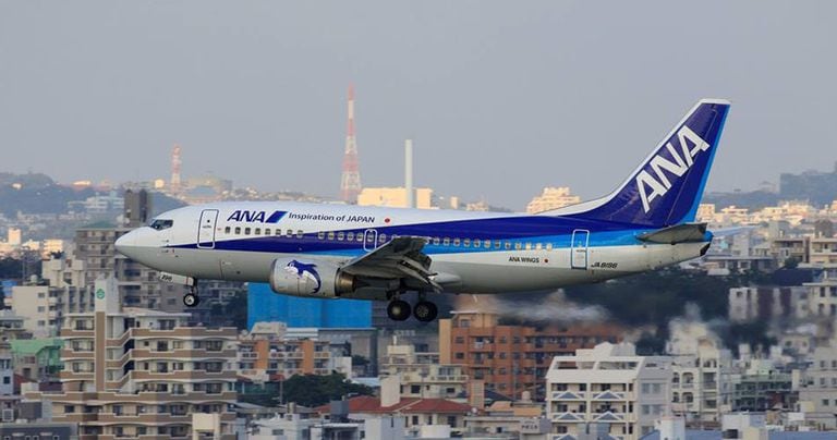 Um avião da companhia ANA.