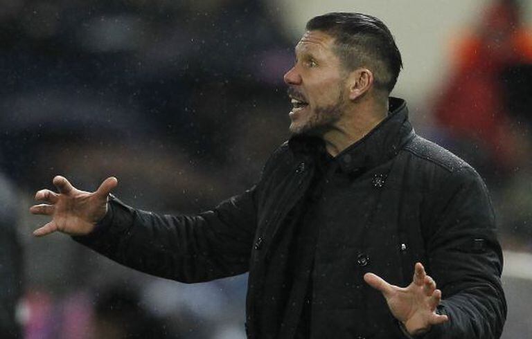 Simeone no jogo contra o Villarreal.
