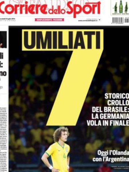 Capa do jornal italiano 'Corriere dello Sport'.
