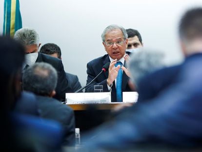Paulo Guedes durante audiência na Câmara nesta terça-feira, em Brasília.