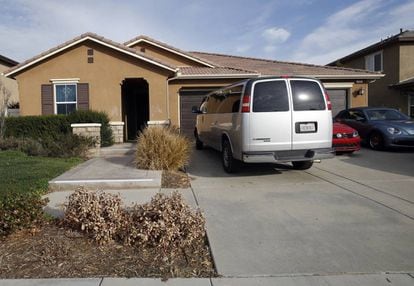 Casa onde a polícia encontrou os 12 irmãos desnutridos no domingo passado, em Perris, Califórnia.