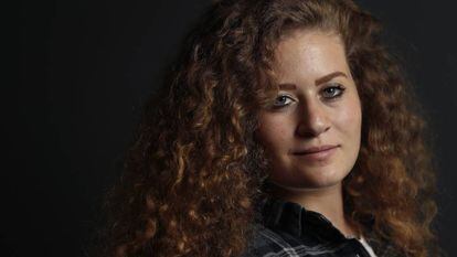 Ahed Tamimi, ativista palestina, durante uma entrevista na sede do El Pais.