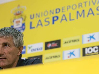 Quique Setién, treinador da Unión Deportiva Las Palmas.