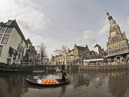 Os canais de Alkmaar, na Holanda.